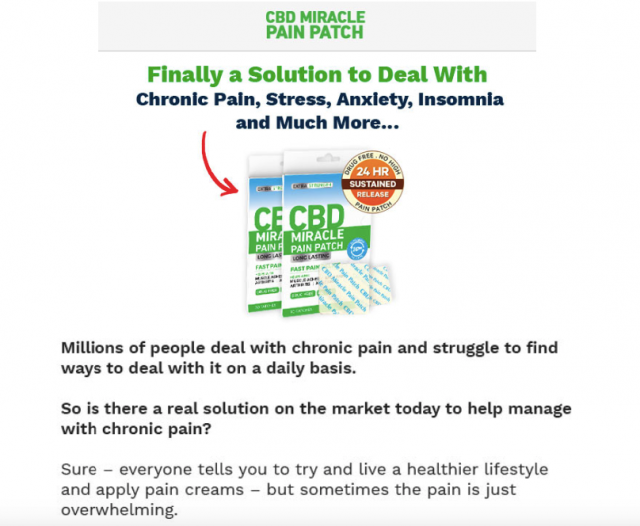 CBD Pain Patch Offer